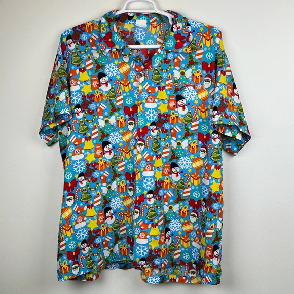 Festive Christmas Themed Hawaiian Shirt King Kameha 2XL Office Party - Picture 2 of 6